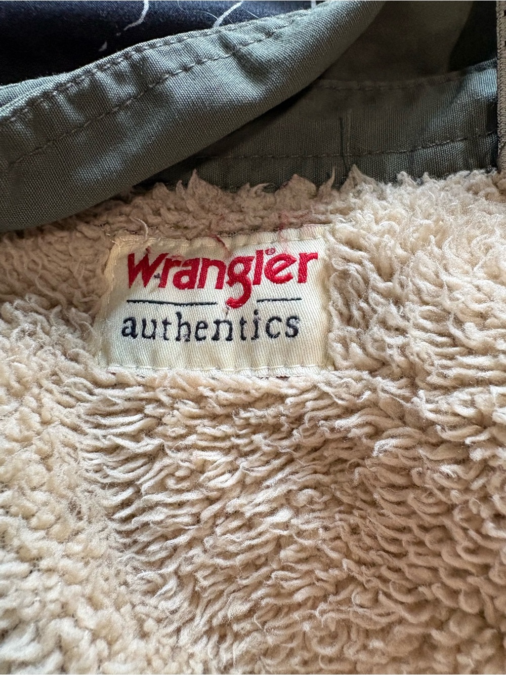 WRANGLER Sherpa-Lined Jacket - Khaki/Beige